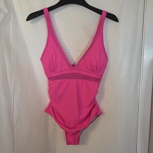 NWOT Woman's Med. Pink One-Piece Swimsuit